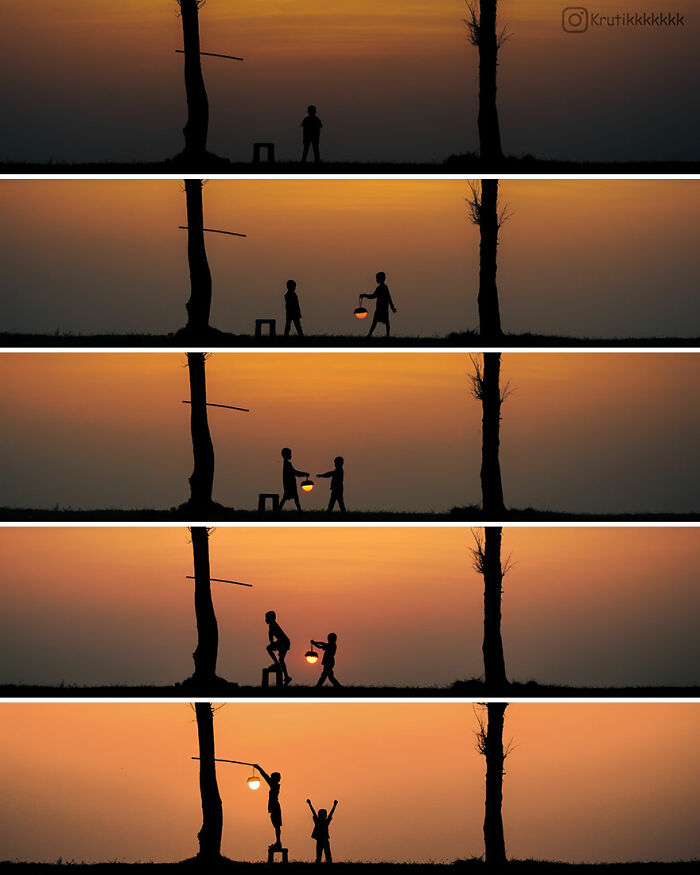 Images Of People’s Silhouettes Captured During Sunset – Breaking International