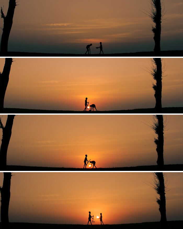 Images Of People’s Silhouettes Captured During Sunset – Breaking International