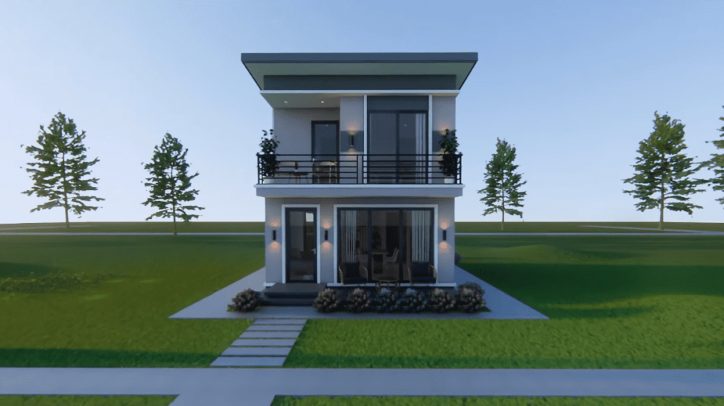 2 Floor 30m2 Tiny House Plan