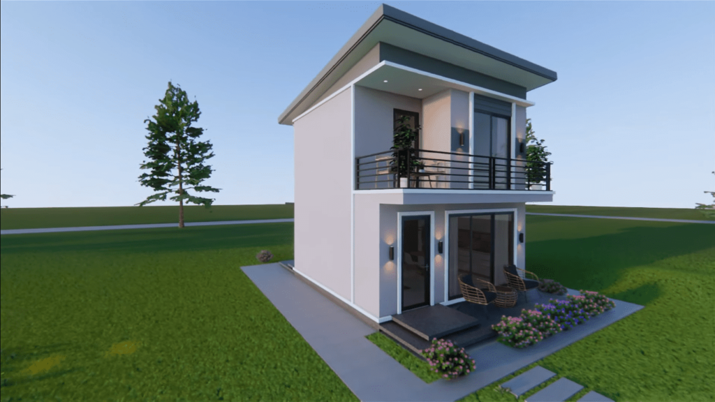 2 Floor 30m2 Tiny House Plan