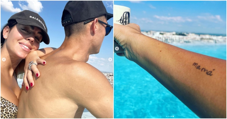 Georgina Rodriguez shows off personal new tattoo as she enjoys rooftop pool in Portugal with boyfriend Cristiano Ronaldo - Buzz News