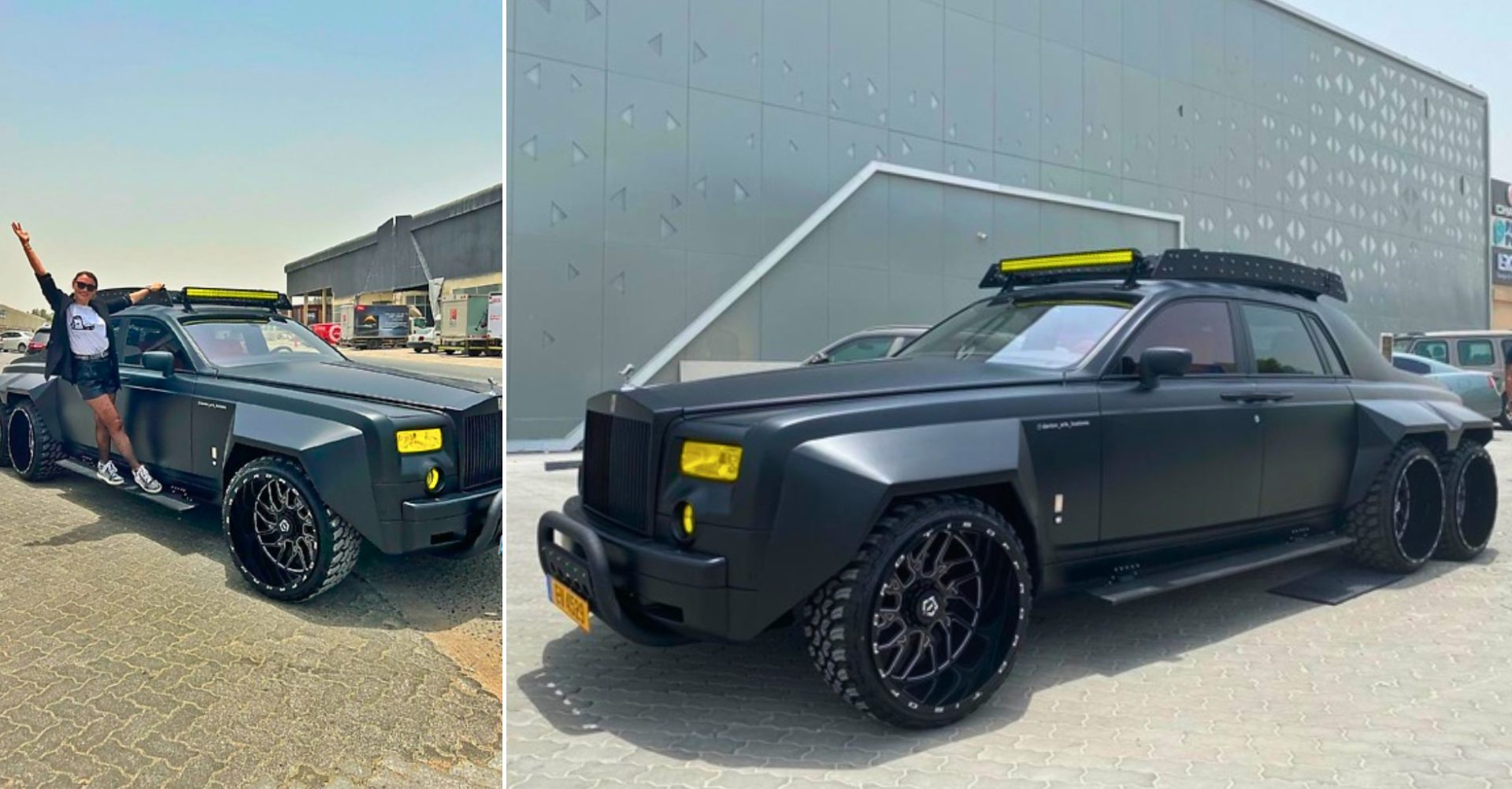 A monster six-wheel off-road Rolls-Royce Phantom with crocodile leather steering wheel and gold-plated brakes - Latest News