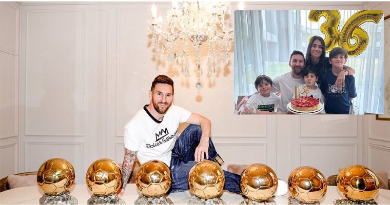 The star Lionel Messi is living the happiest life when he celebrates his 36th birthday and shows off 7 Golden Balls with his wife and children.f - LifeAnimal