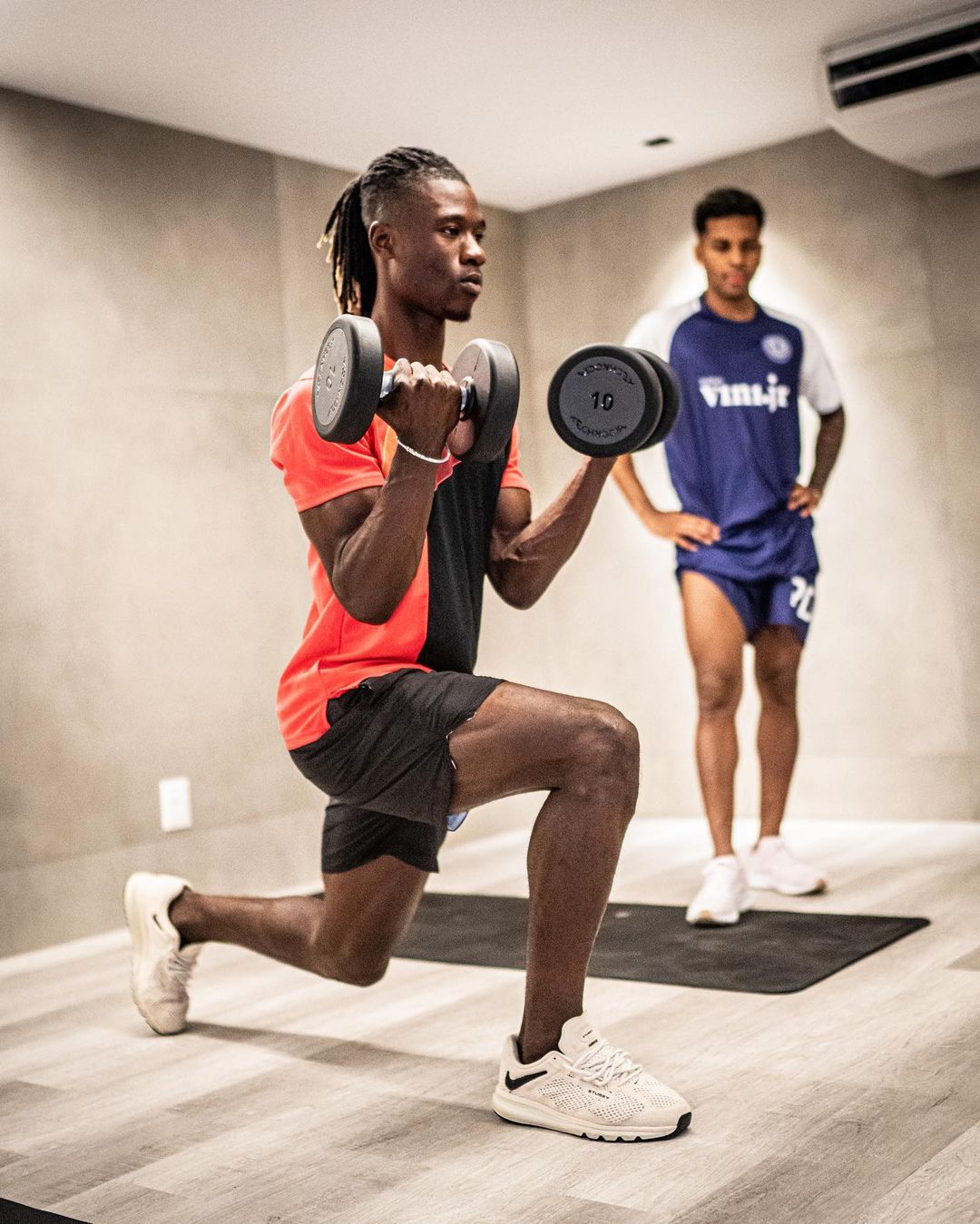 Vini Jr., Milito, Camavinga, and Rodrygo working hard together in Brazil