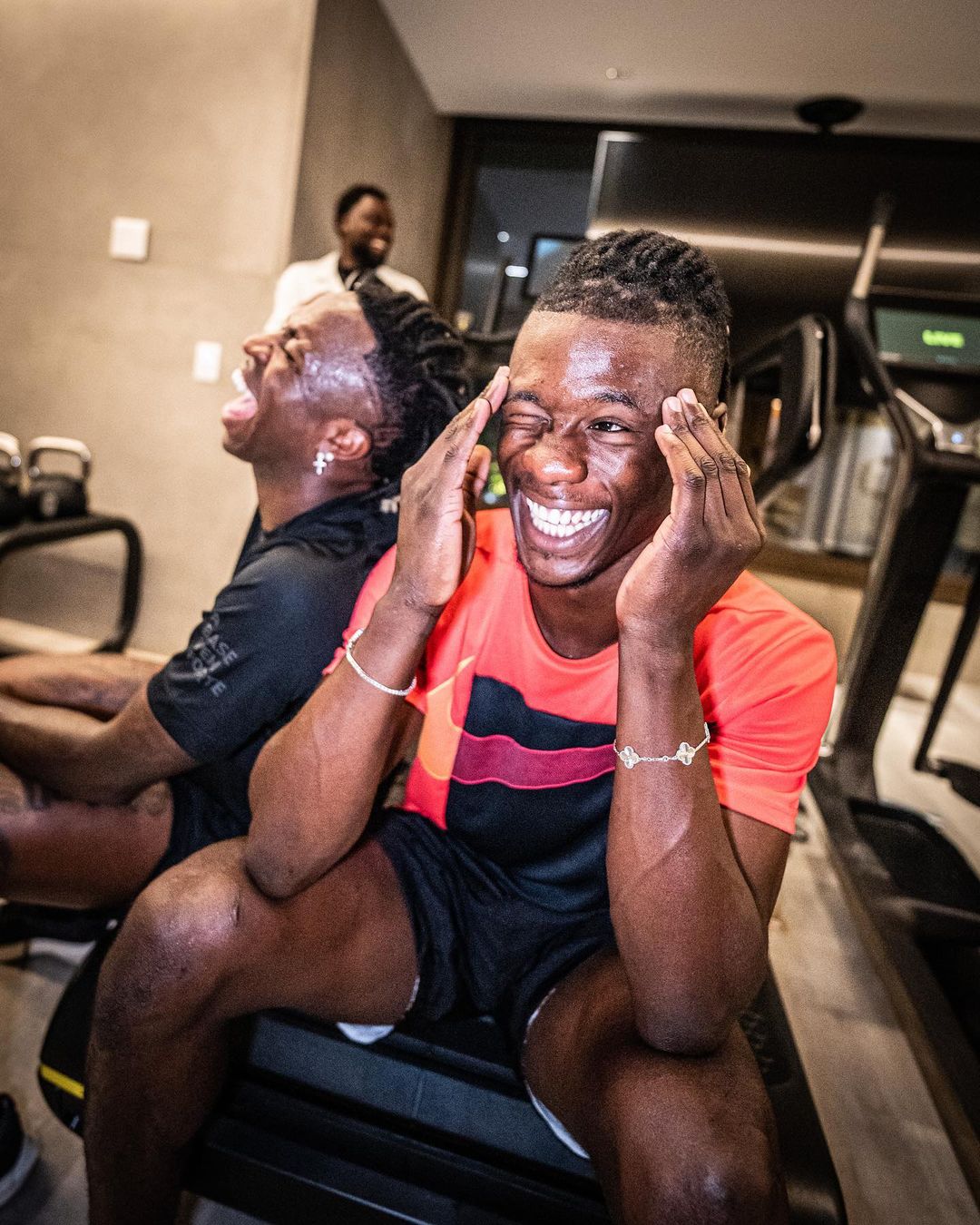 Vini Jr., Milito, Camavinga, and Rodrygo working hard together in Brazil