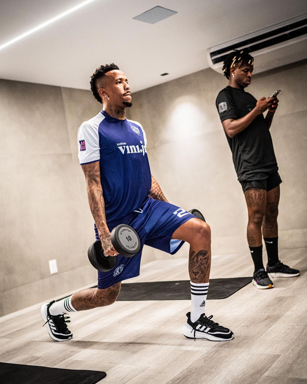 Vini Jr., Milito, Camavinga, and Rodrygo working hard together in Brazil