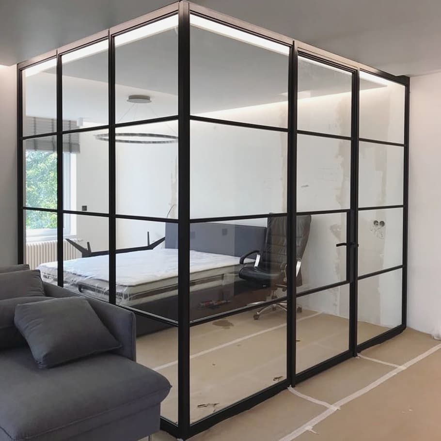30 Beautiful "Glass Partition" Ideas to Define Your Bedroom in Style -