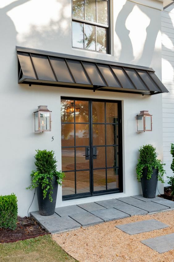 29 Inspirational "Door - Window Awning" Ideas for Shade and Rain Protection -