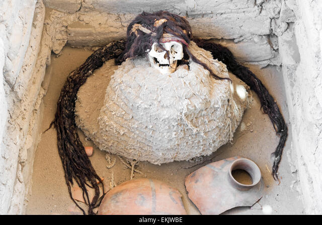 A Nazca Skull: The Mummified Shamans Sporting Long Dreaded Manes Of Hair