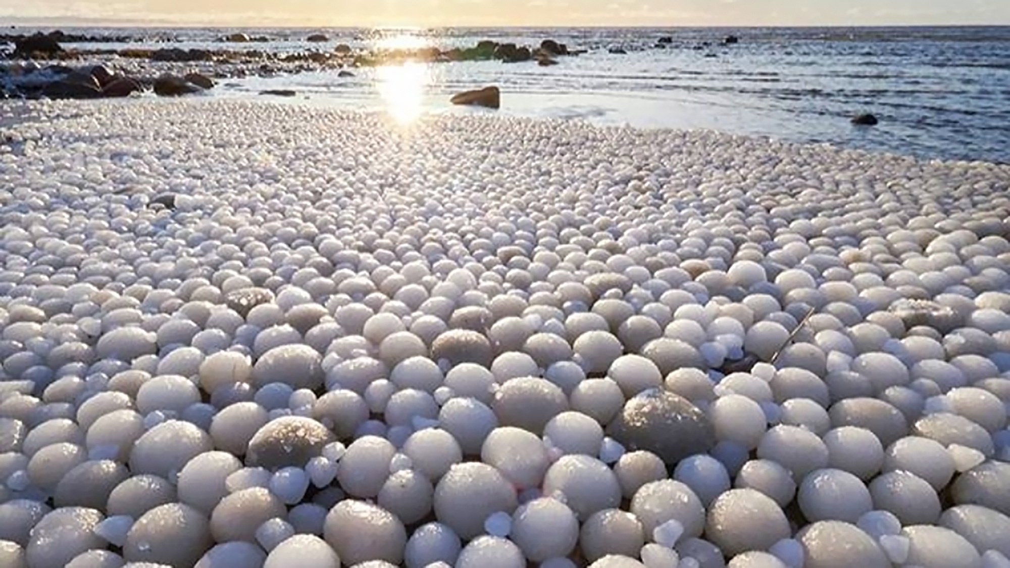 Rare and Breathtaking: Thousands of 'Ice Eggs' Discovered on Finnish Beach