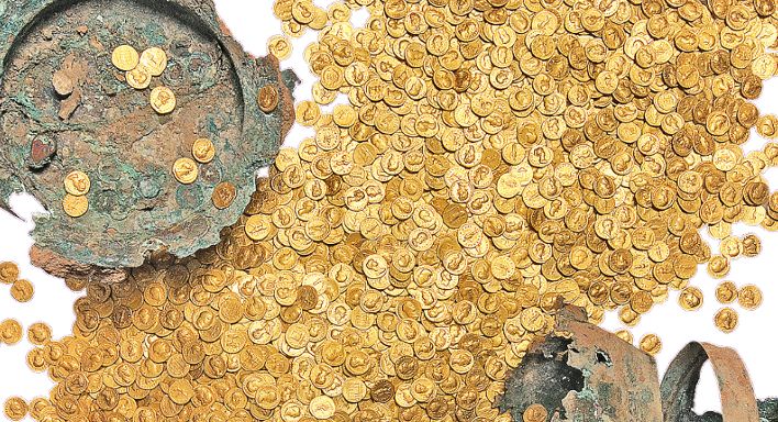 The Trier Gold Treasure: A Collection of 2,500 Gold Coins Weighing 18.5 kg