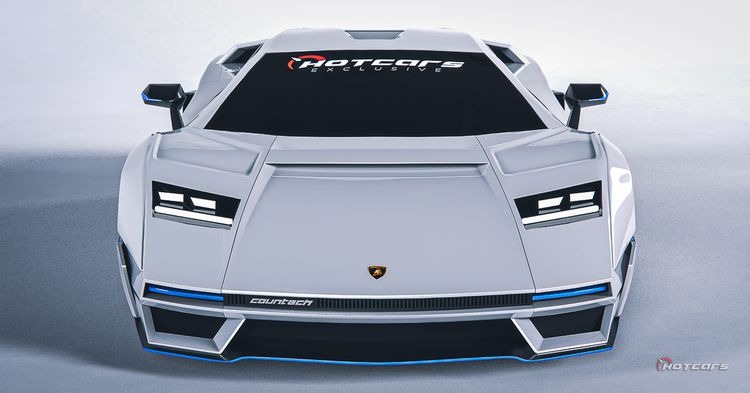 Why Our Electric Lamborghini Countach Render Will Make You Ditch The Iconic V12 fb - DX