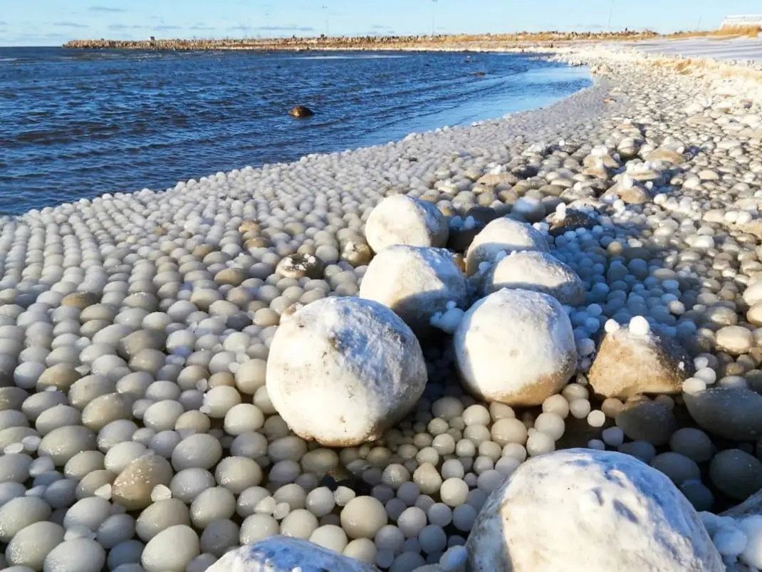 Rare and Breathtaking: Thousands of 'Ice Eggs' Discovered on Finnish Beach