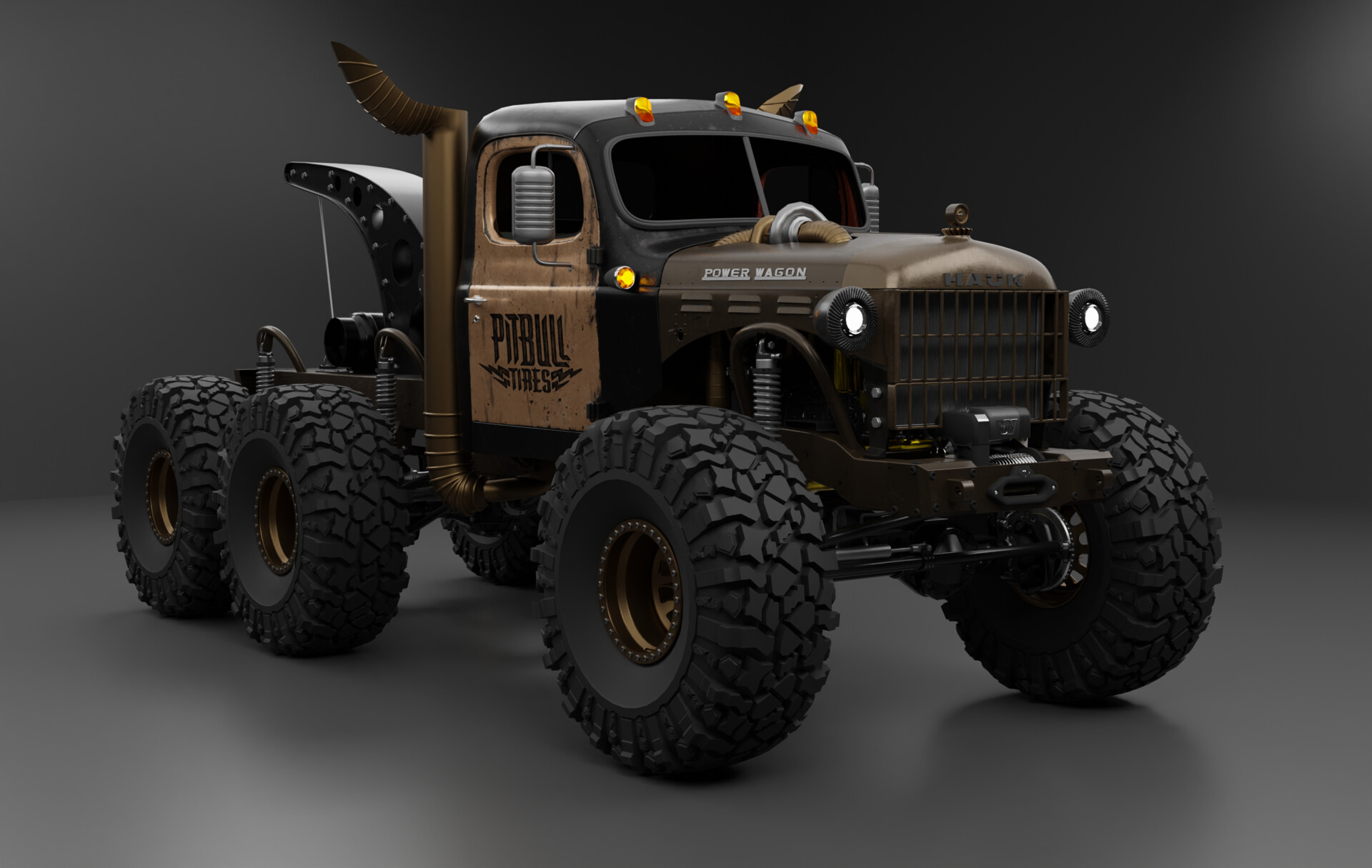 Pure Badassery The Hauk Design Wrecker, a Six Wheel, Twin Turbo Dodge Power Wagon - Breaking International