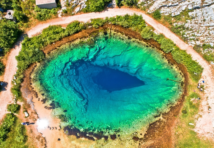 The surreal beauty of the water lake known as the 'Eye of the Earth' is breathtaking