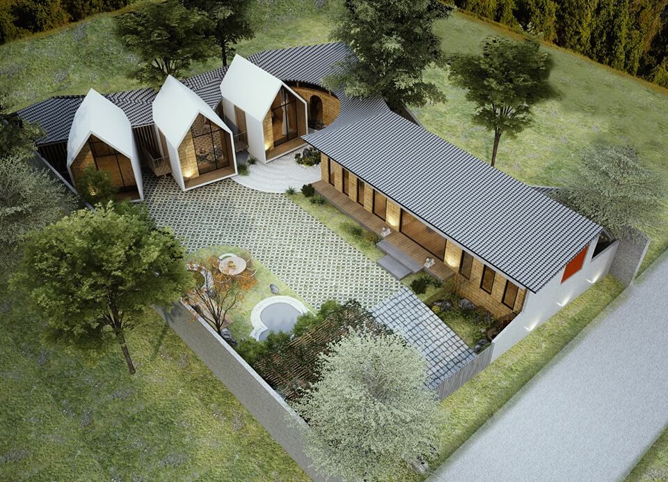 The most beautiful model of 1-storey 4-bedroom garden villa 2023