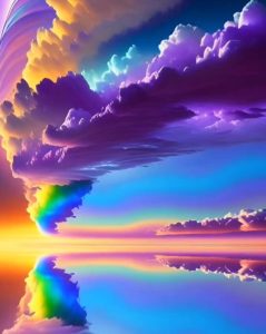 Rain Leaves Behind a Tapestry of Multicolored Clouds.VoUyen