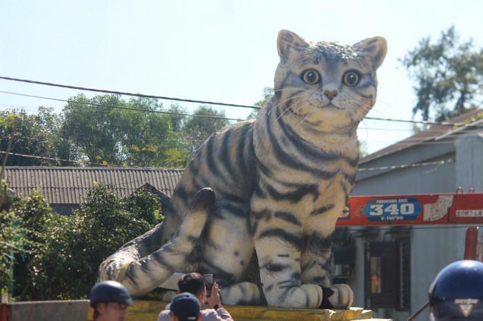 Vietnam's creation of a cat mascot to welcome the new year attracted a large number of visitors who came to admire it