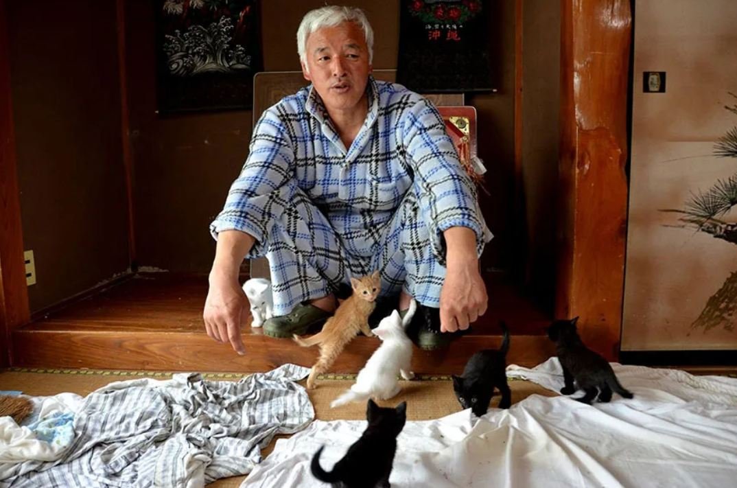 A man is caring for animals that were left behind at Fukushima over a decade ago