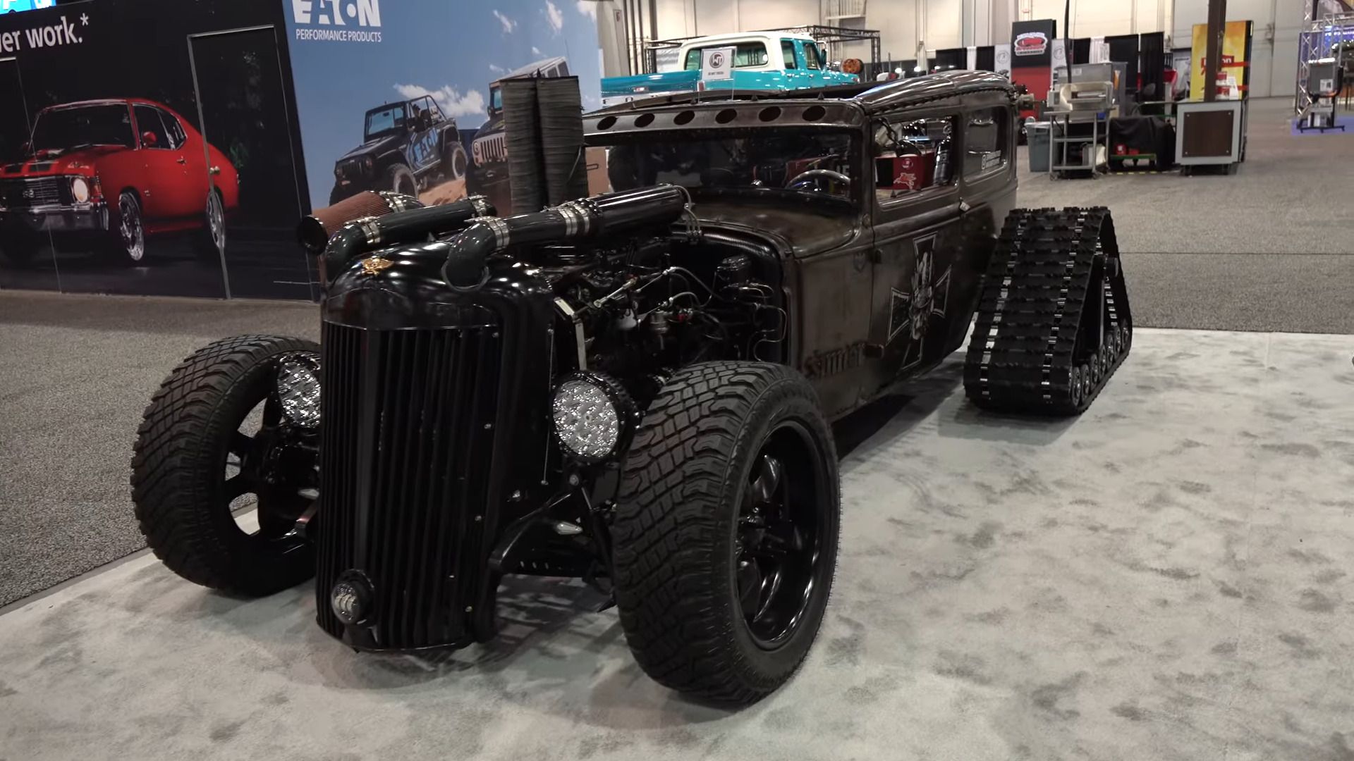 Sinners Rat Rod 1930 Ford With 5.9 Cummins Diesel And Half-Track Rear Hits Different - Breaking International