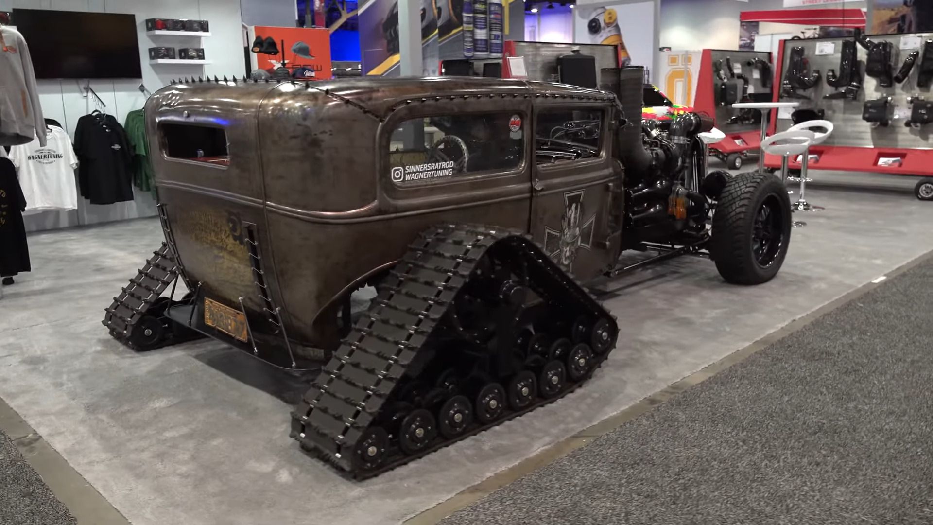 Sinners Rat Rod 1930 Ford With 5.9 Cummins Diesel And Half-Track Rear Hits Different - Breaking International