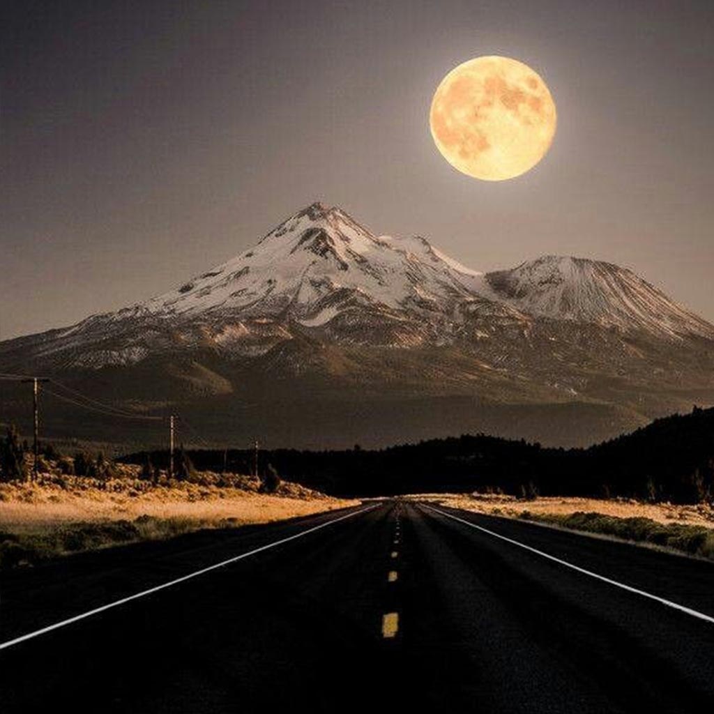 To The Moon On His Way Home From Yosemite In California’s Sierra Nevada Range – Powerful Message