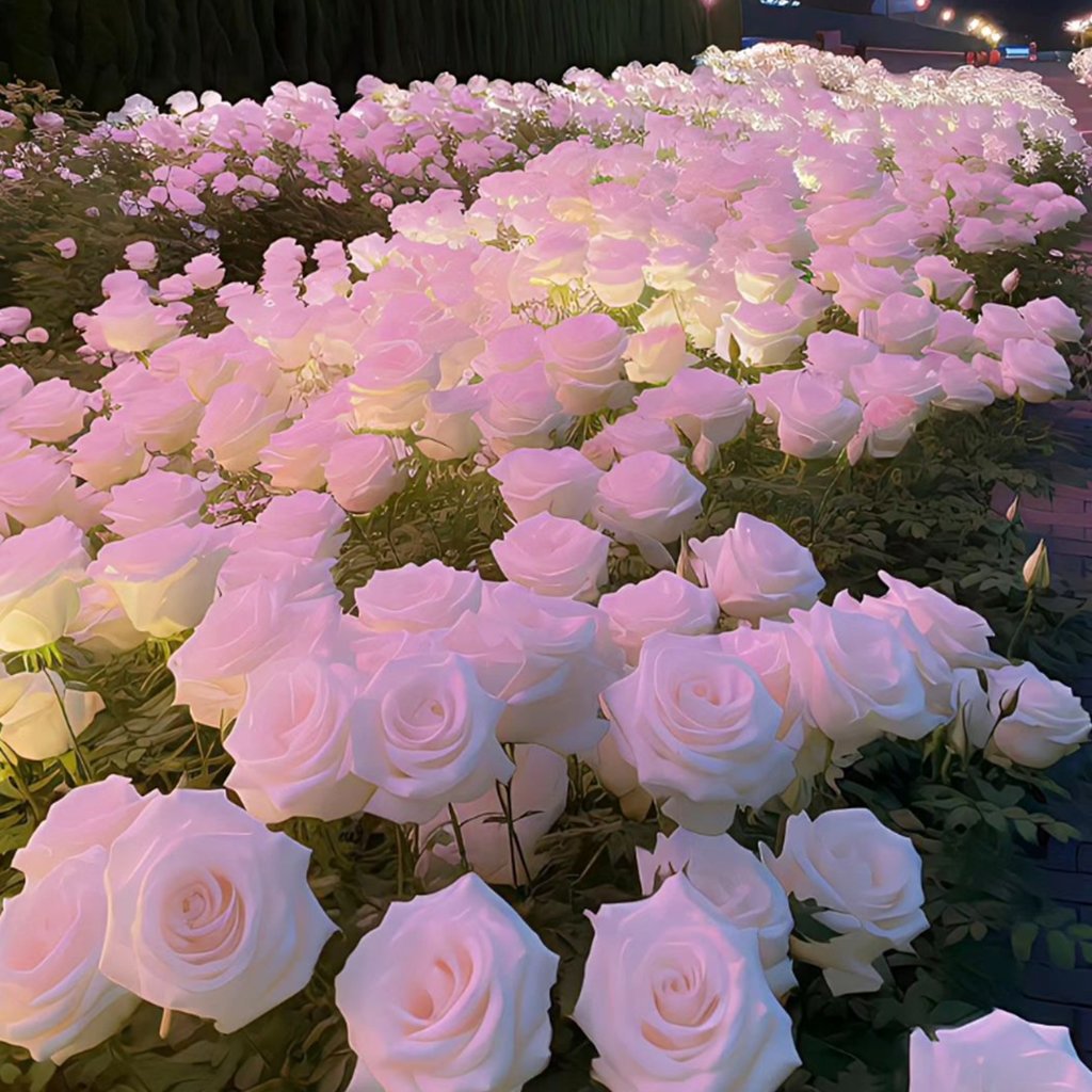 Immersed in the Enchanting Beauty of White Rose Gardens – Powerful Message