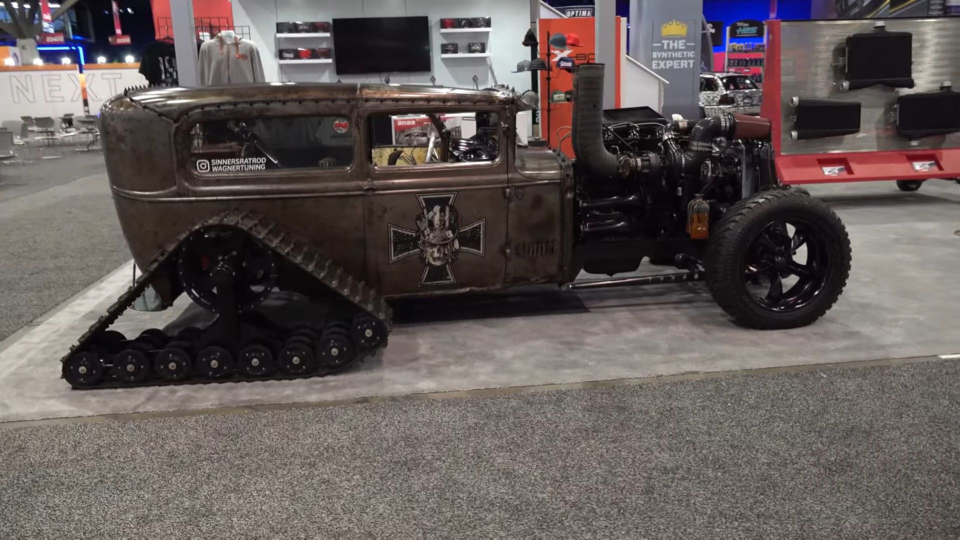 Sinners Rat Rod 1930 Ford With 5.9 Cummins Diesel And Half-Track Rear Hits Different - Breaking International