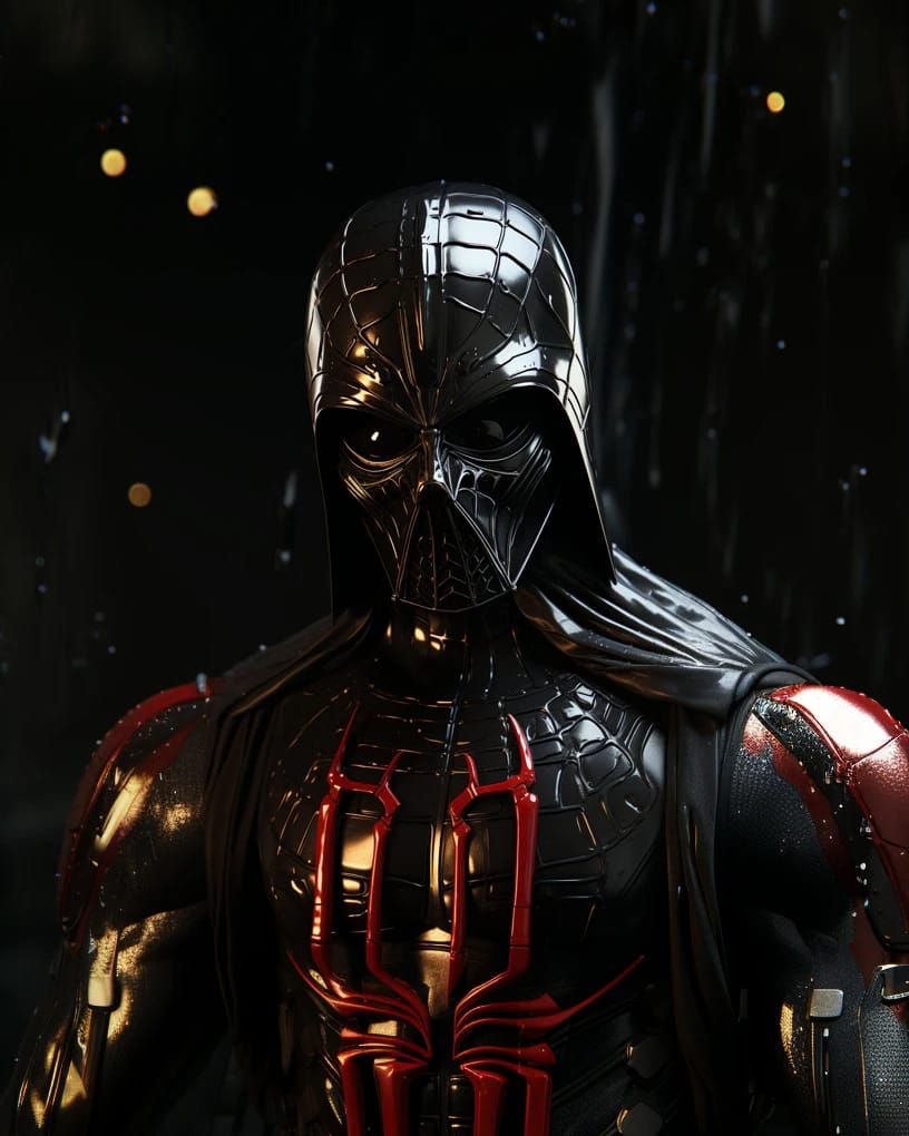 Get ready for an experience beyond reality, where Spider-Man takes on a role never before explored: Darth Vader. - movingworl.com