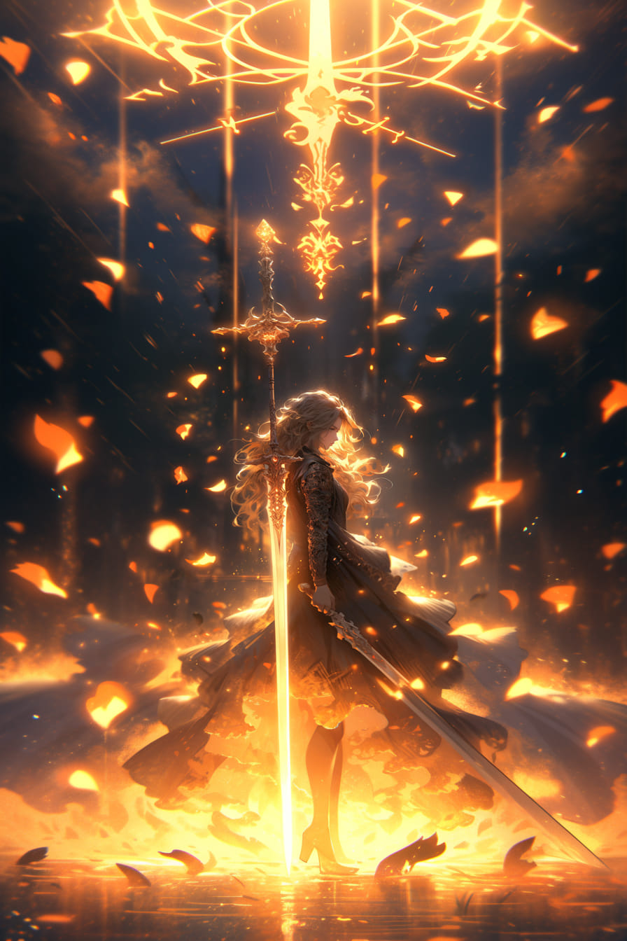 Sword Saint Eva, Summoner of the Primordial flame - movingworl.com