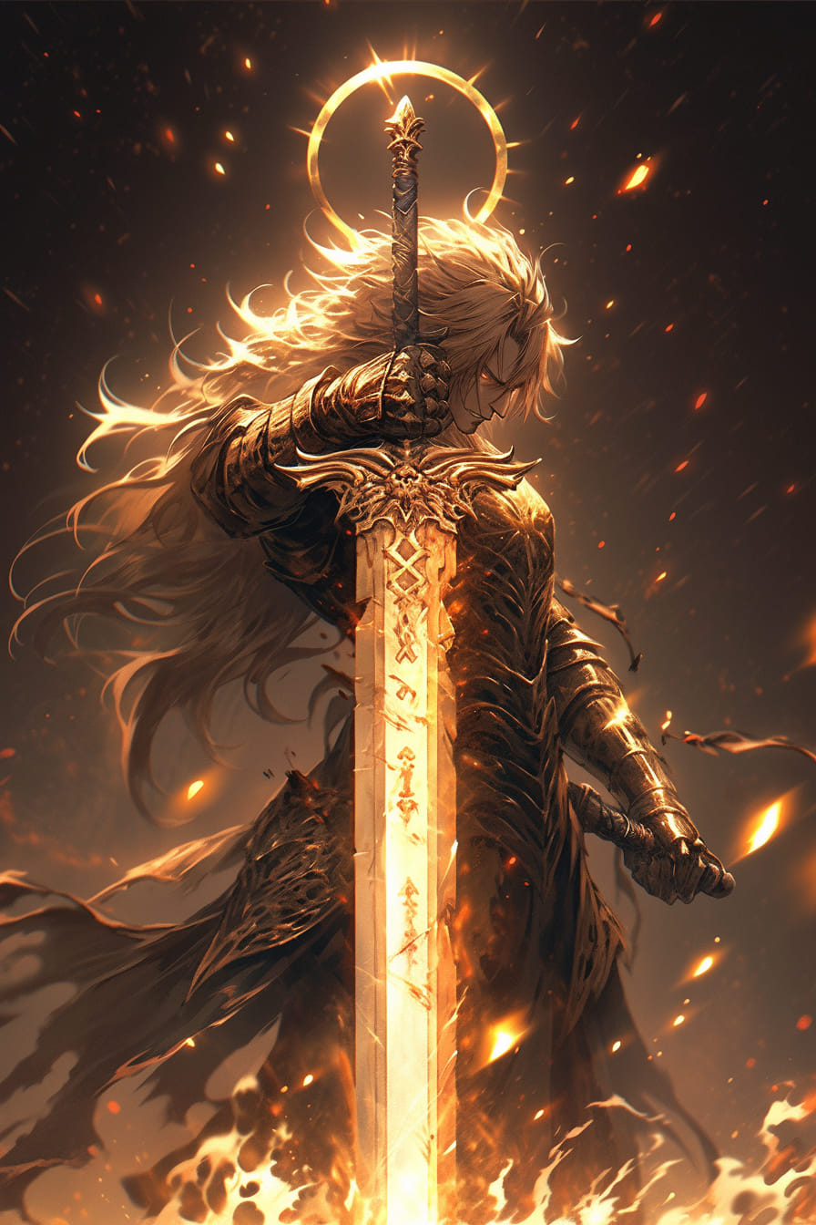 Sword Saint Eva, Summoner of the Primordial flame - movingworl.com