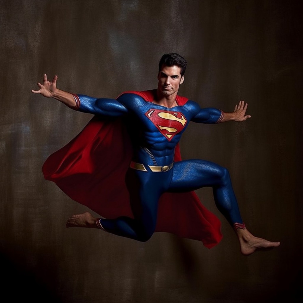 Superman doing Ballet - movingworl.com