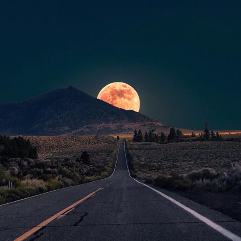 To The Moon On His Way Home From Yosemite In California’s Sierra Nevada Range – Powerful Message