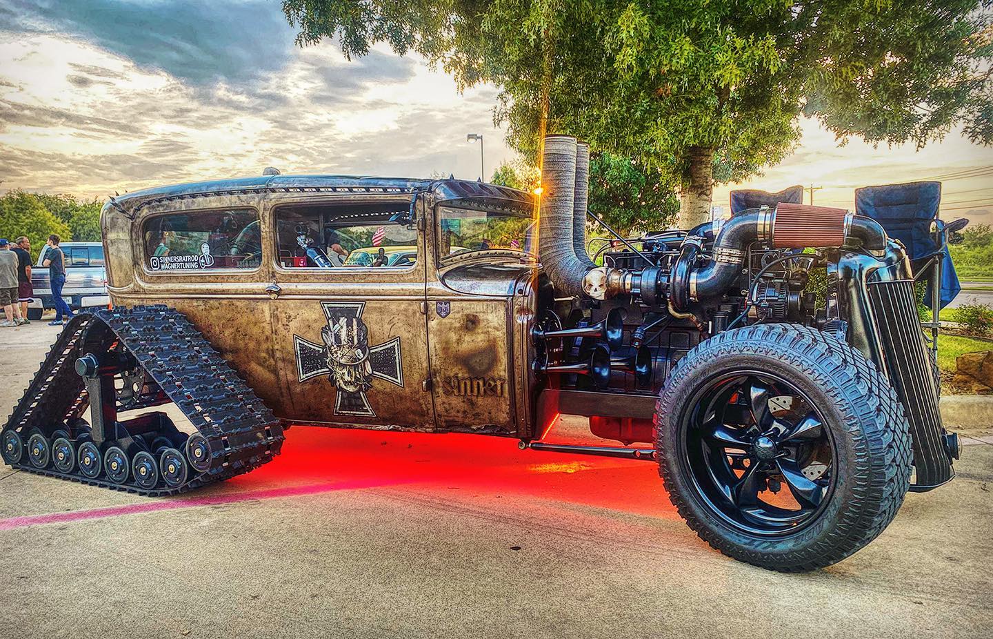 Sinners Rat Rod 1930 Ford With 5.9 Cummins Diesel And Half-Track Rear Hits Different - Breaking International