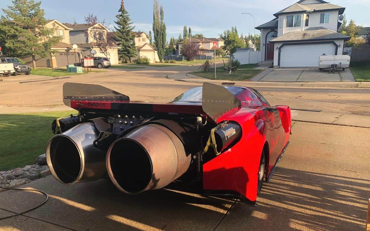 Dad Builds Jet-Powered Ferrari Dragster in His Backyard Garage - Breaking International