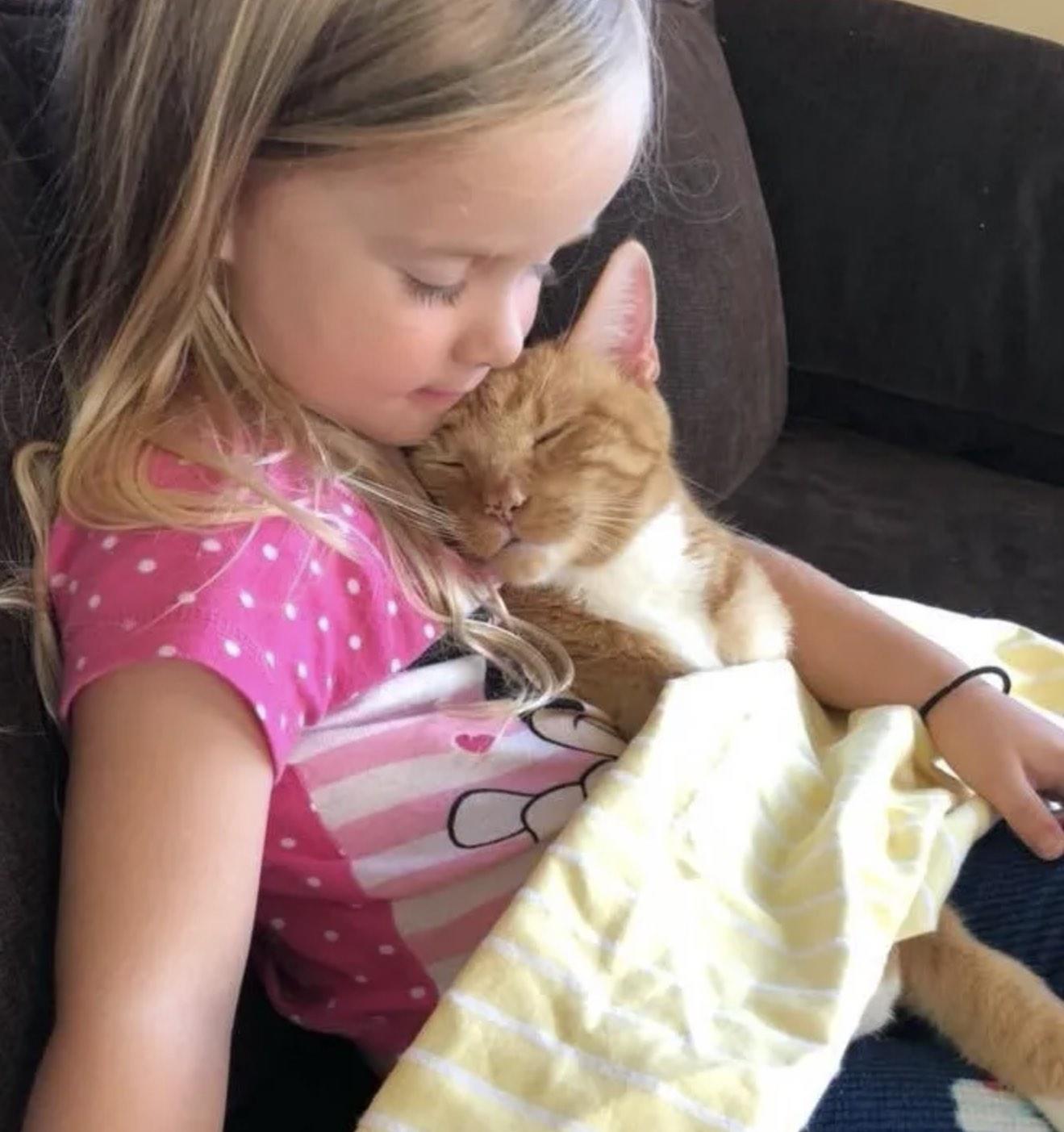 Little Daughter Sings to Her Cat as He Passes Away, But Their Unique Bond Continues