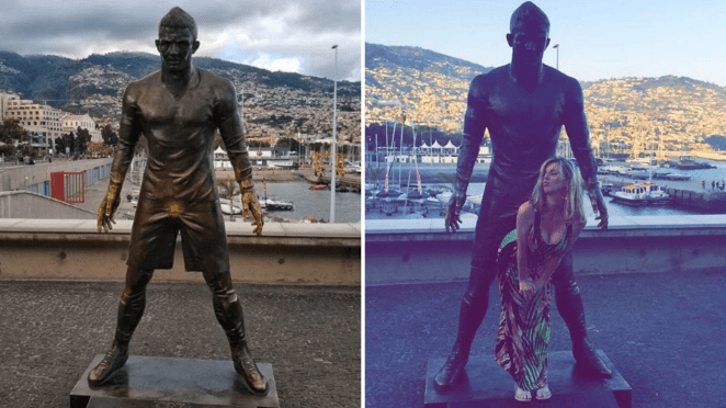 Cristiano Ronaldo Statue Causes Fan Frenzy on Social Media - Welcome