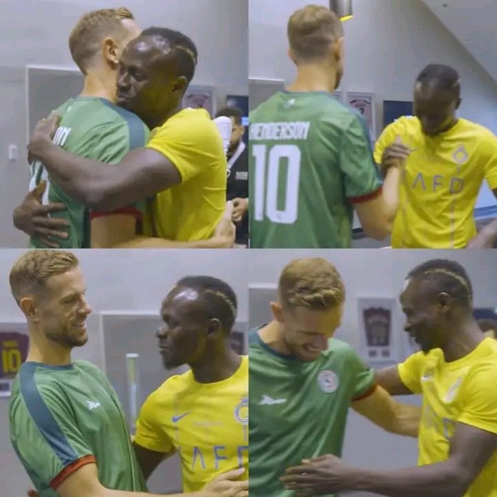 rr Former Liverpool Pair, Jordan Henderson and Sadio Mane, Embrace Tenderly in Saudi Arabia, Filled with Excitement for the Upcoming Season. - LifeAnimal