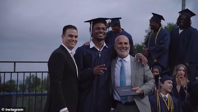 LeBron James plays the role of doting dad as he and wife Savannah watch son Bronny graduate from high school - Sports News