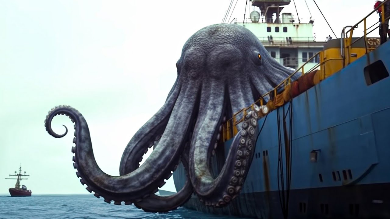 Startled Fishermen Panic Over the Discovery of a Giant Octopus Weighing Over 50 Tons – Top News