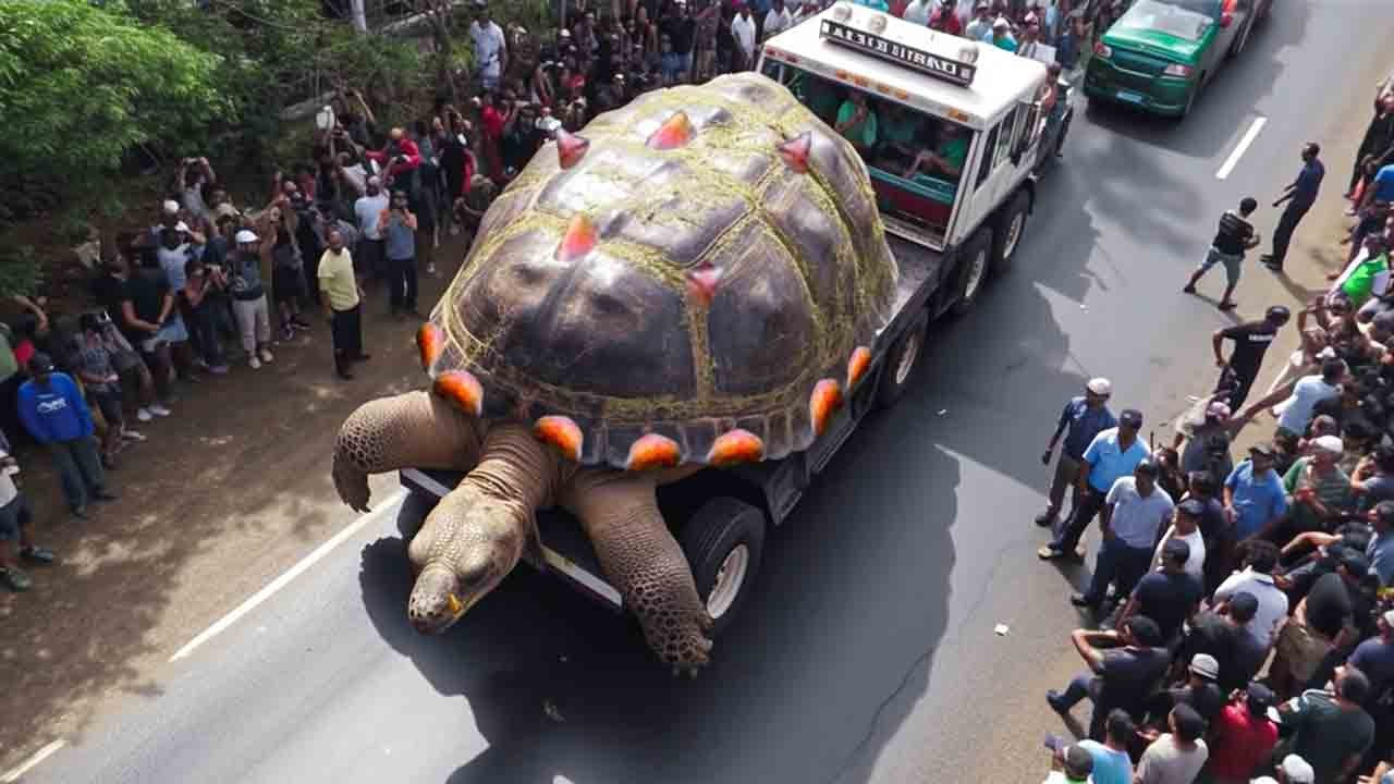 Global Fascination as Video of Instantly Caught Gigantic Turtle Emerges – Top News