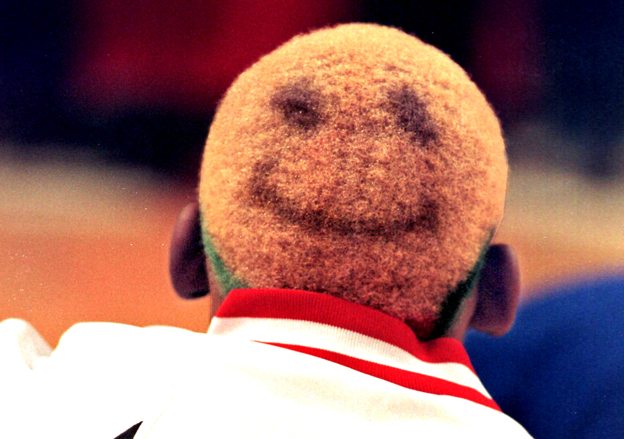 1980s Rodman, Tribal Hair - 15 examples of Dennis Rodman's enthusiasm for hair dye