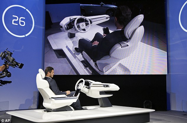 Sit back and relax: Volvo unveils concept interior for its self-driving car with reclining seats and pop-up TV screens - VGO News