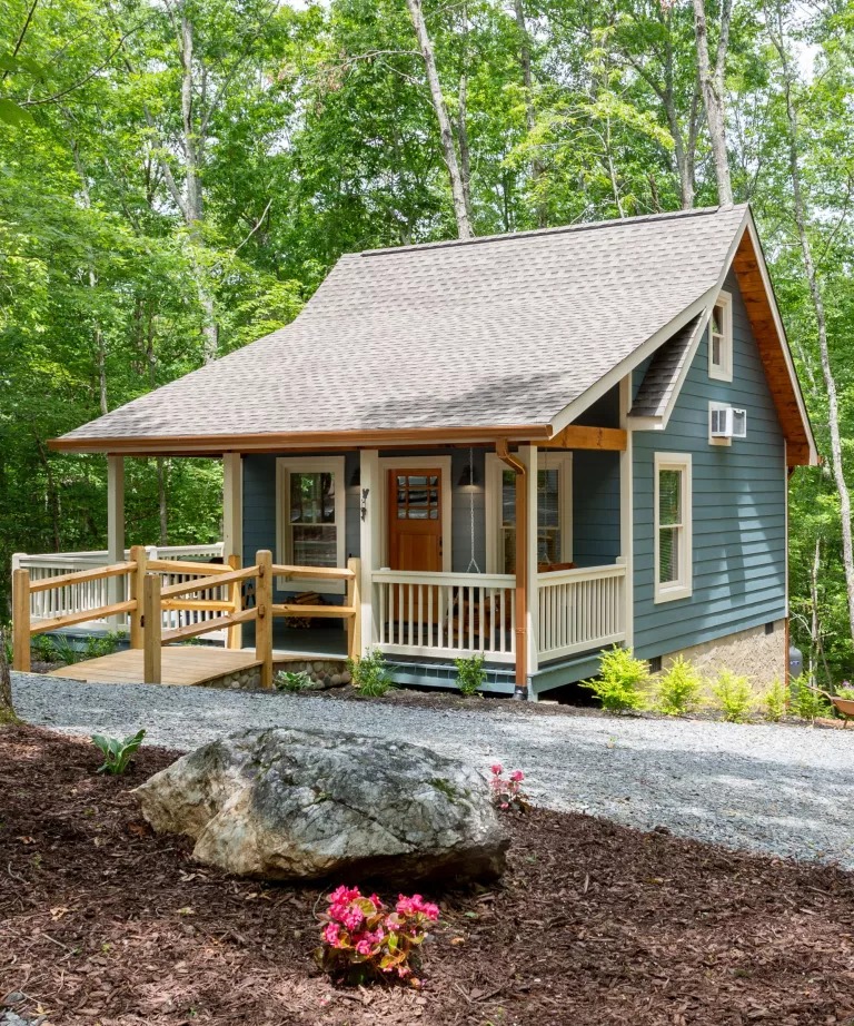 This ultra-tiny home in the Blue Ridge mountains is an unexpected source of small-space design inspiration