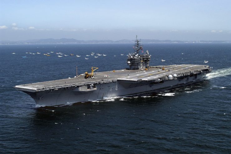 The decorated aircraft carrier USS Kitty Hawk (CV-63) was sold to scrap dealers for one cent