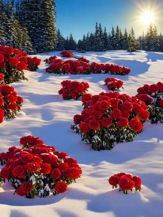 Snow-kissed Splendor: Exquisite Roses Blooming in Pristine White.VoUyen