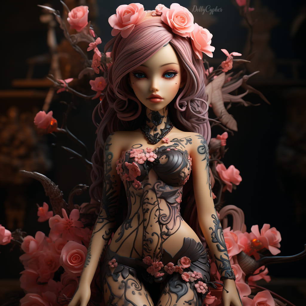 Re-vamped my tattooed dolls! Inspired by Jasmine Beckett Griffith - movingworl.com