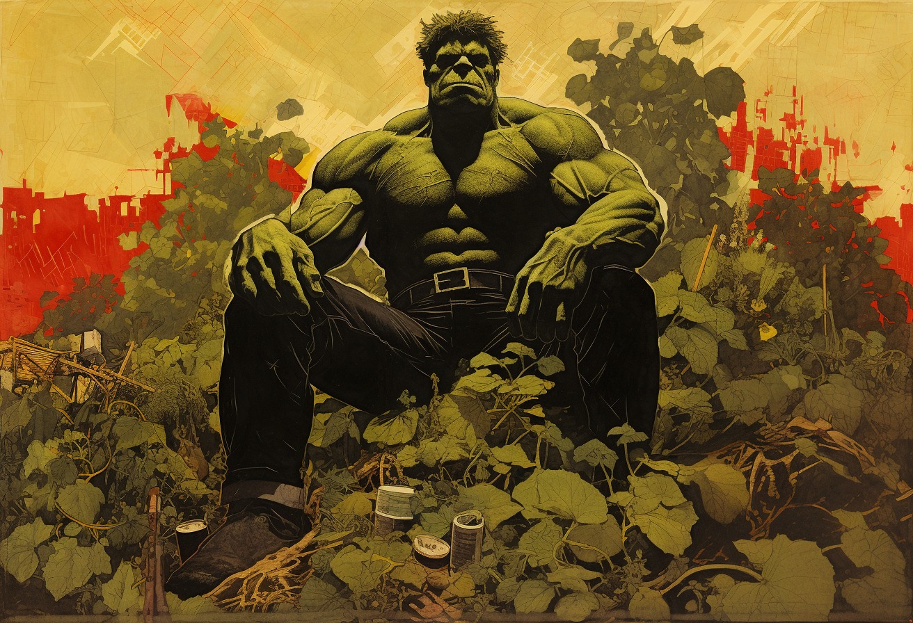 Inspired by Tony Stark's suggestion that we get the Hulk some killer weed to control his rage issues. - movingworl.com