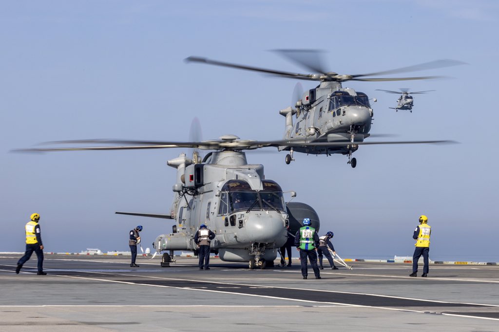 Royal Navy Deploys Upgraded Merlin AEW Helicopter on Aircraft Carrier