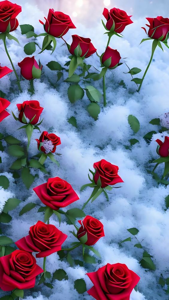 Snow-kissed Splendor: Exquisite Roses Blooming in Pristine White.VoUyen